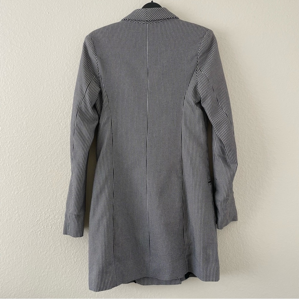 Stradivarius double breasted blazer/dress in dog tooth size XS